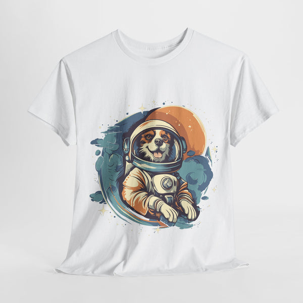 Vintage Astronaut Dog Unisex Tee - To The Moon Design