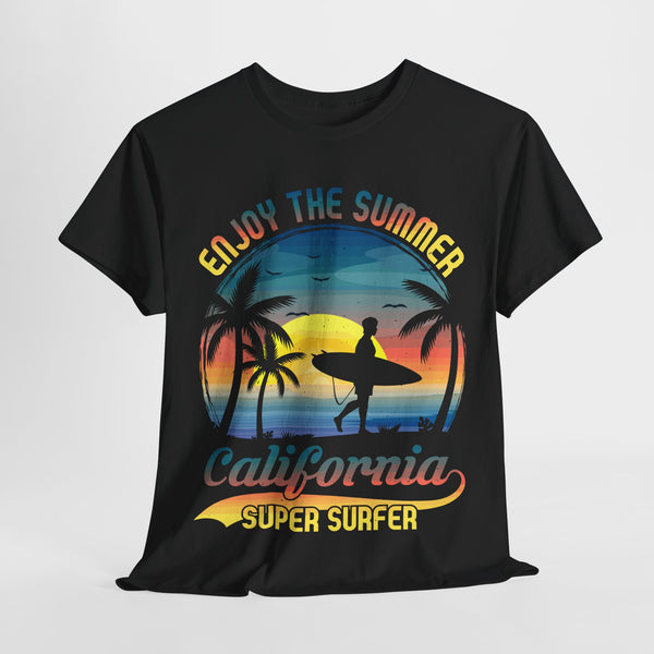 Enjoy The Summer, California Surfer Cotton Tee